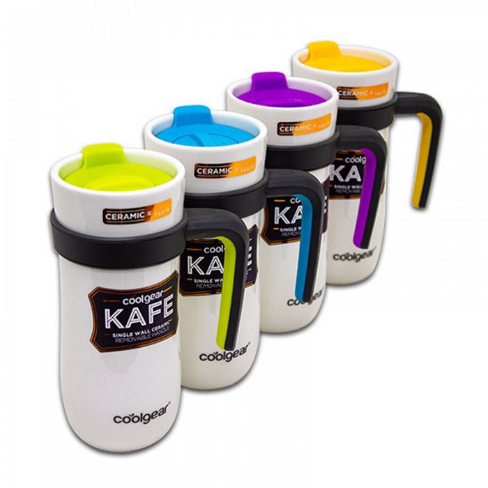 16oz Single Wall Ceramic Mug w/ Removable Handle