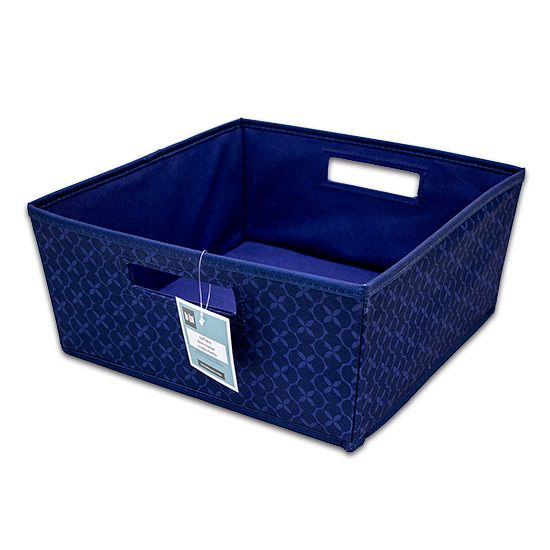 Half Bin Storage Navy Blue Pattern