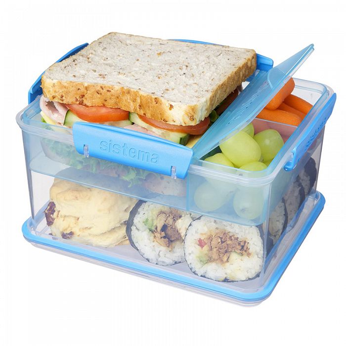 2.3L Sistema Lunch Tub with Four Compartments