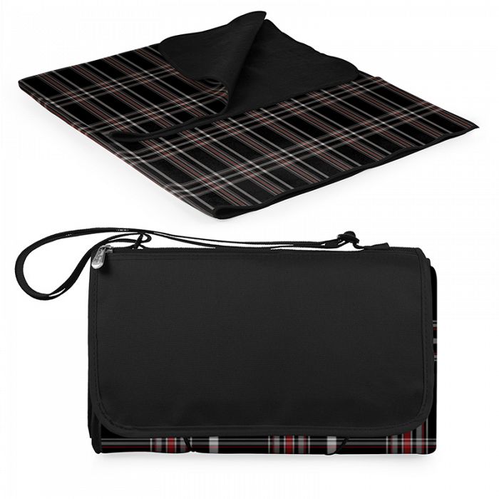 Black Plaid / Black Blanket Tote