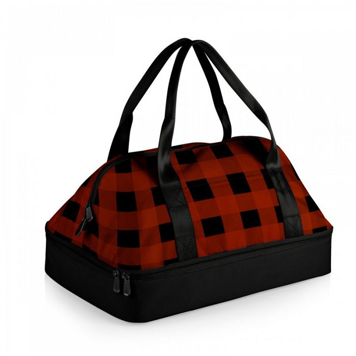Buffalo Plaid Potluck Casserole Tote