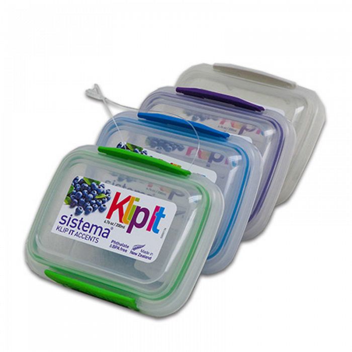 6.76oz Sistema Klip It Small Rectangle Food Storage