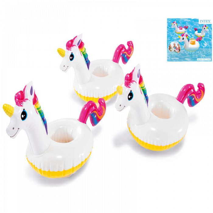 3Pack Floating Unicorns Inflatable Drink Holders