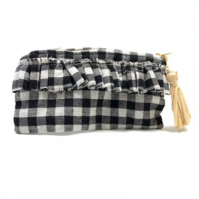 Gingham Stripes Pencil Pouch
