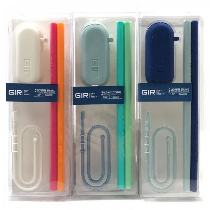 2Pack Re-usable Silicone Straws