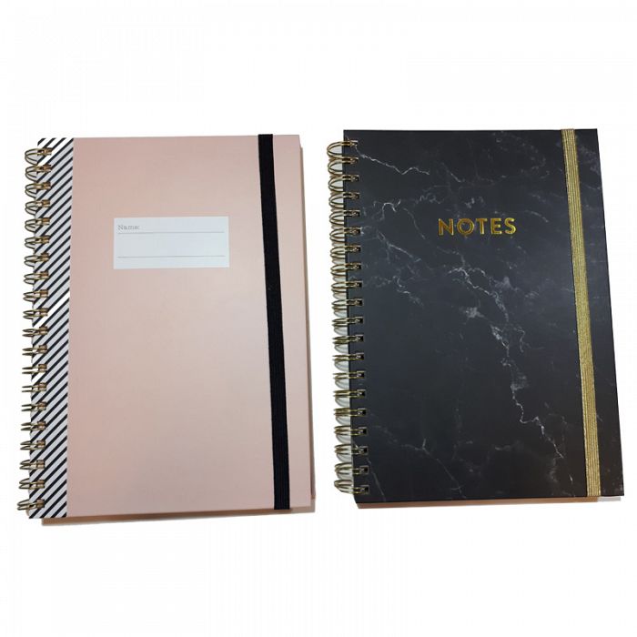 Large Blush Twin Wire Notebook Journal