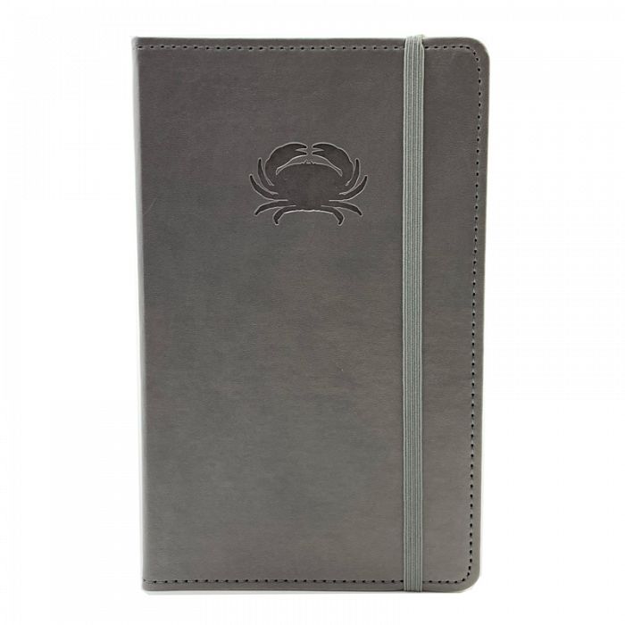 Debossed Charcoal Crab Journal