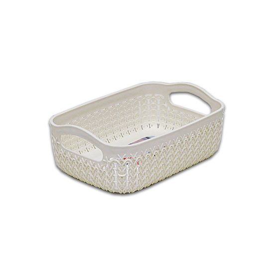Oasis White Knit Basket - Small A6