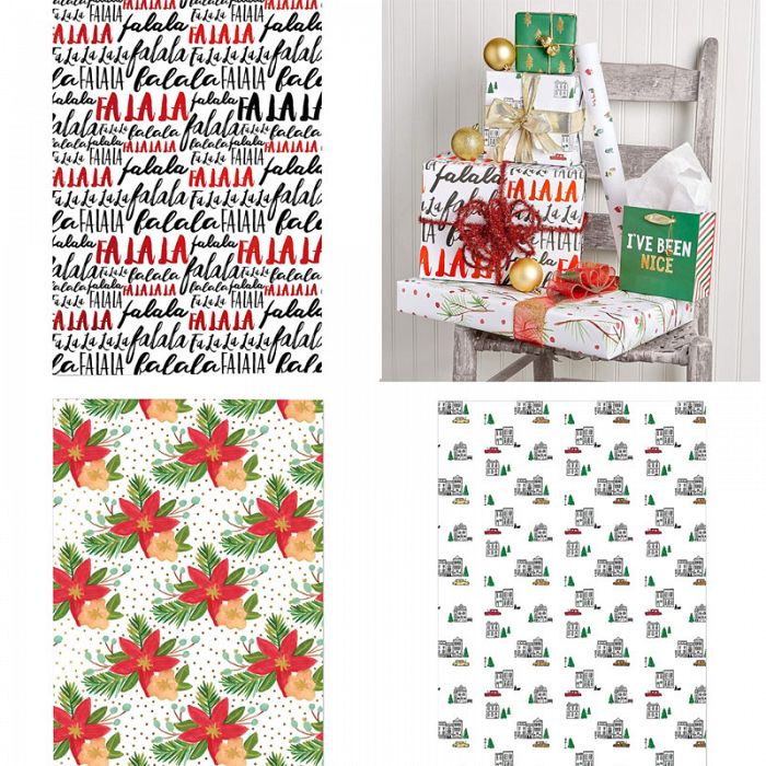 Super Thick Gift Wrap 3-sheet 3 Rolls Mix 3 Designs