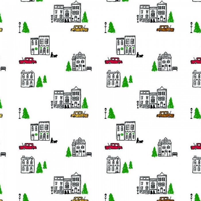 Super Thick Gift Wrap 3-sheet 3 Rolls - City Christmas