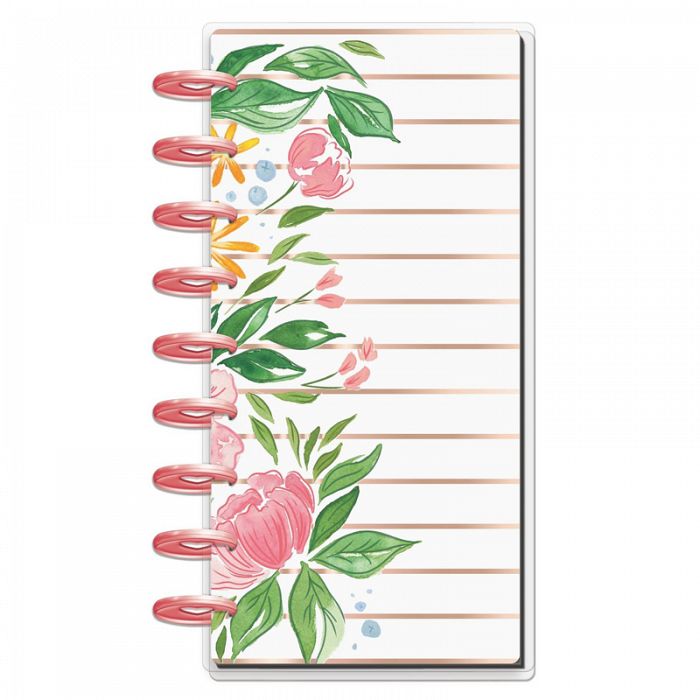 The Happy Planner Detailed Florals Skinny Classic Half Sheet Notepad